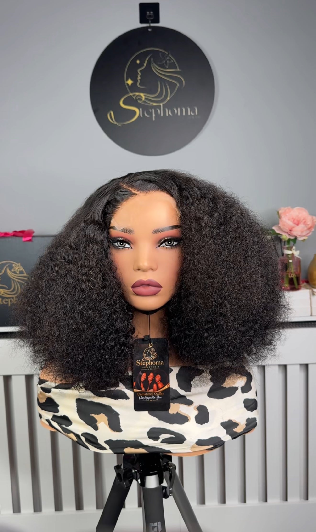 16” Iris Curly with 5by5 HD Lace Closure
