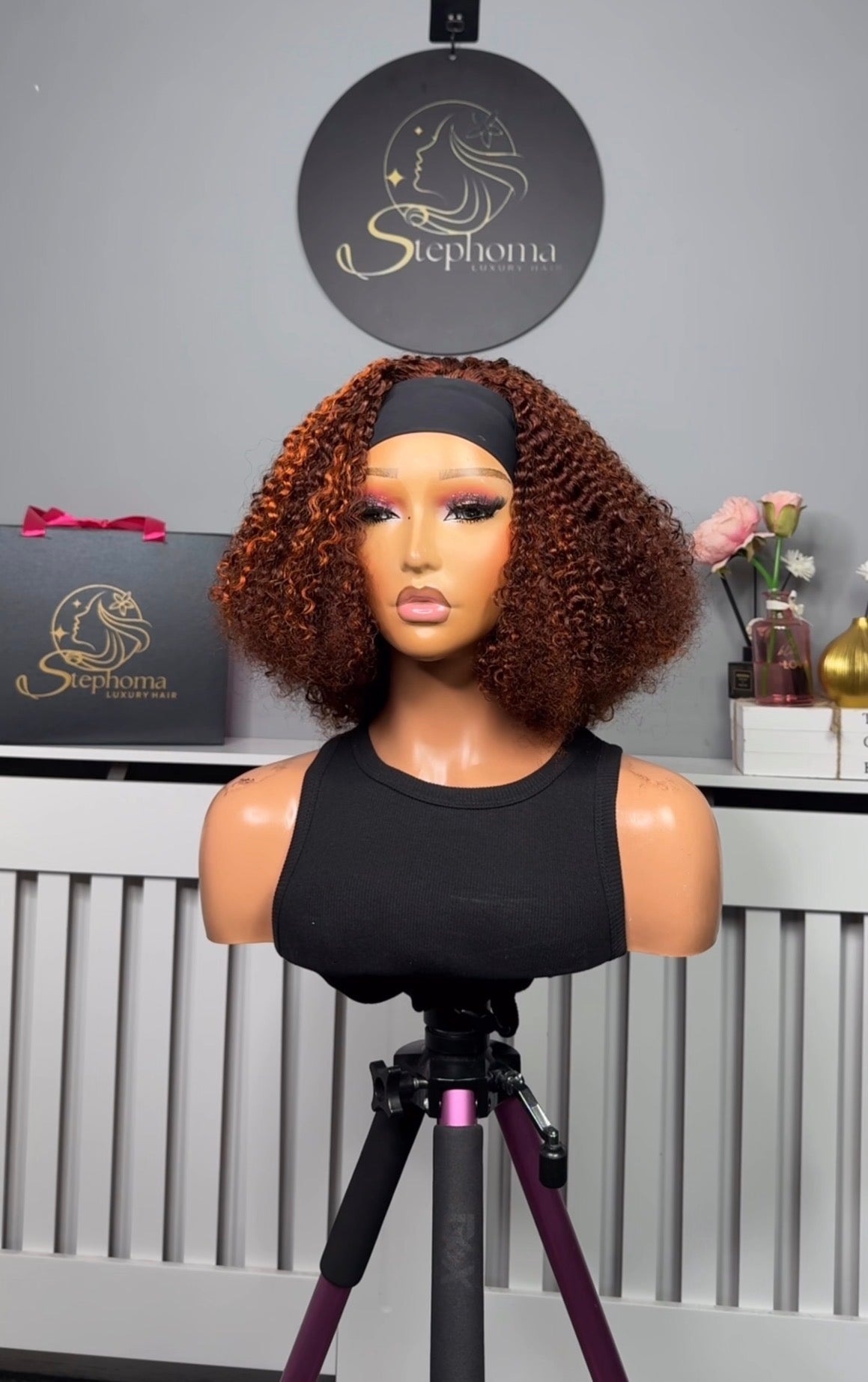 Gina Band Wig in Orange Piano