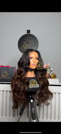 24” Luxe Donor Wavy Bounce with 5by5 Swiss Lace Closure