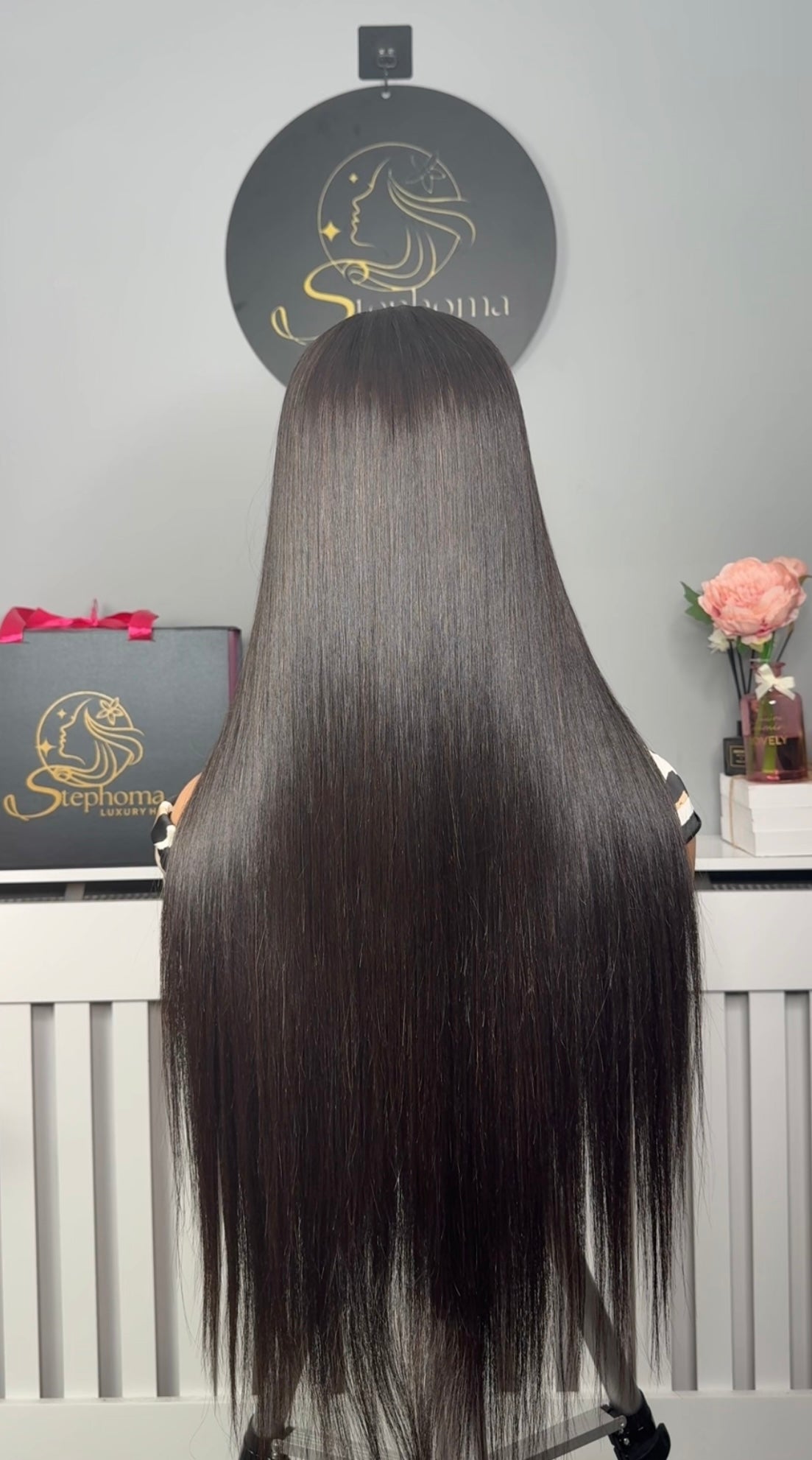 24” Luxury Donor Bone Straight with 5by5 Closure