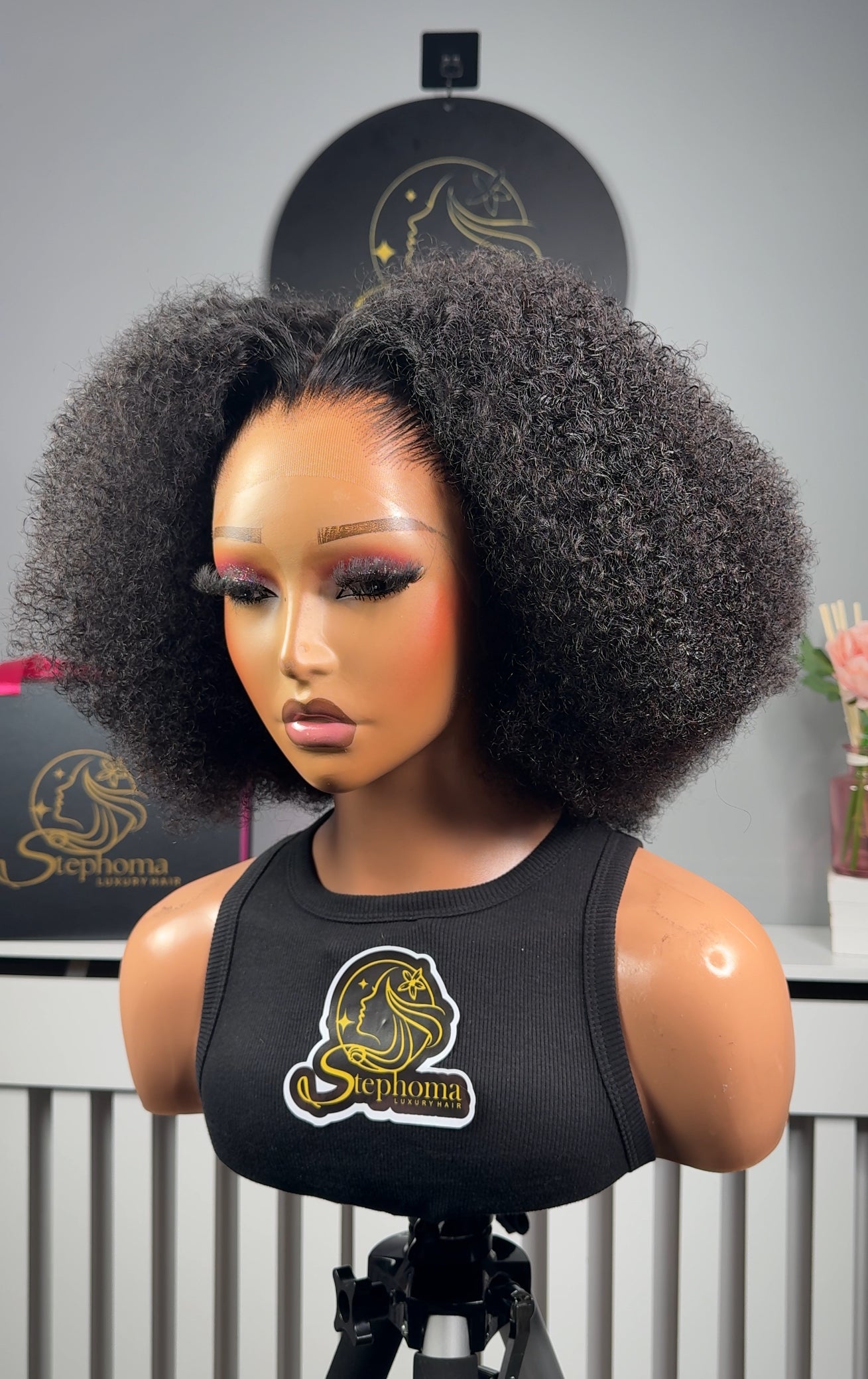 Afro Kinky Curly with 13by4 HD Closure