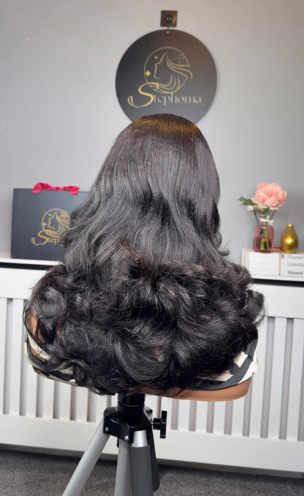 Adiza layered Yaki Wave with 5by5 Transparent lace closure