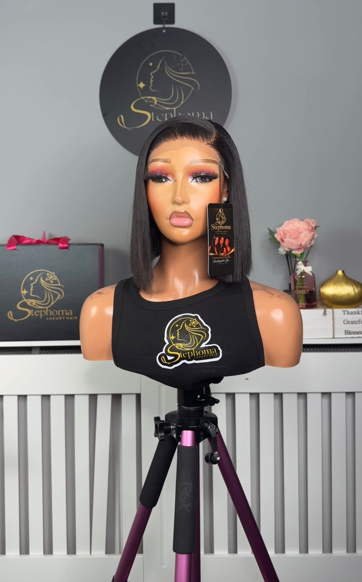 8” Luxe Donor Bone Straight with 5by5 Closure