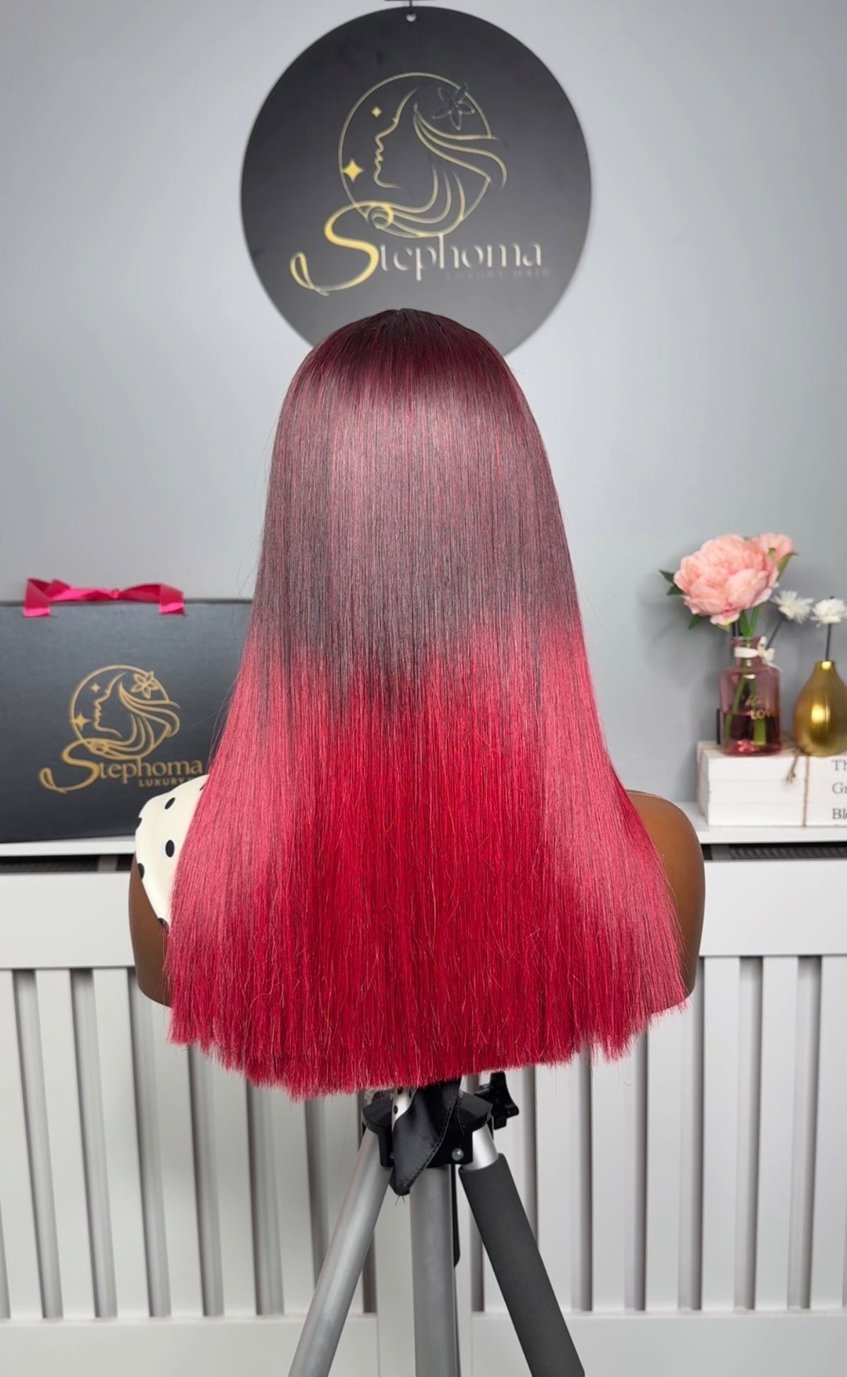 16” Luxury Donor Bone Straight paired with 2by6 Lace Closure