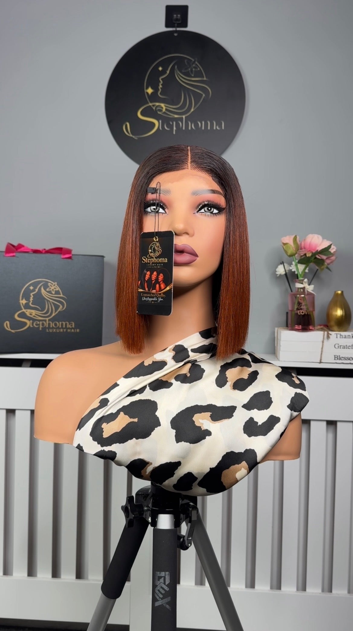 10” Ombre Cajun Luxe Donor Bone Straight with 2by6 Closure
