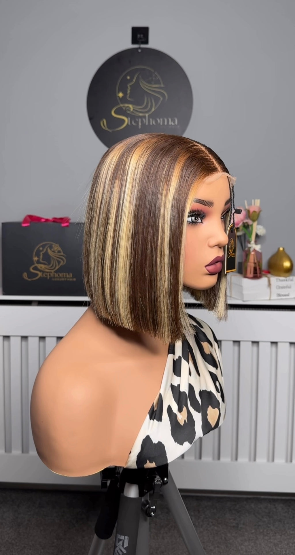 8” Luxe Donor Bone Straight with 2by6 Kim K Closure