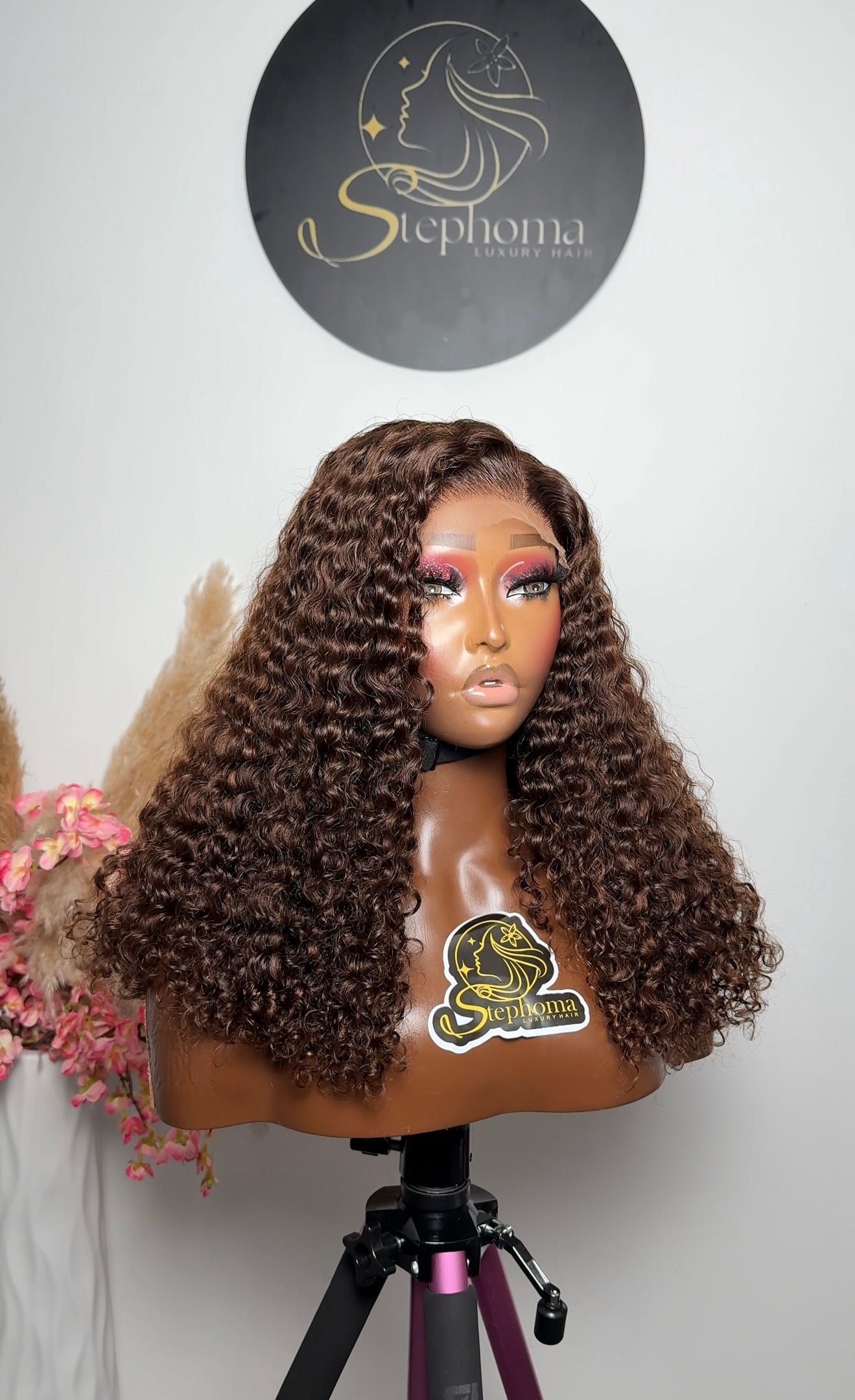 18” Coffee Brown Dream Curly with 5by5 Closure