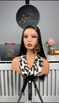 18” Luxe Donor Bone Straight with 5by5 Closure