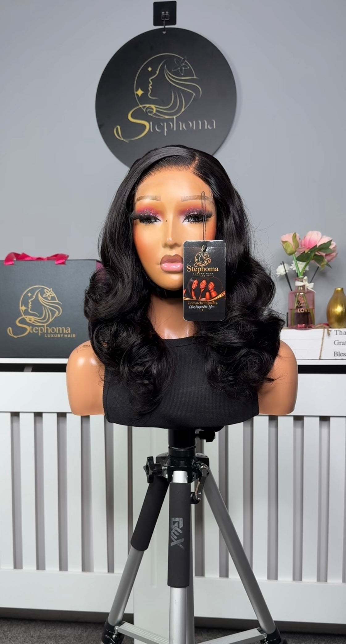 16” HD Elite Wavy Bouncy with 5by5 HD Lace Closure in Natural Colour