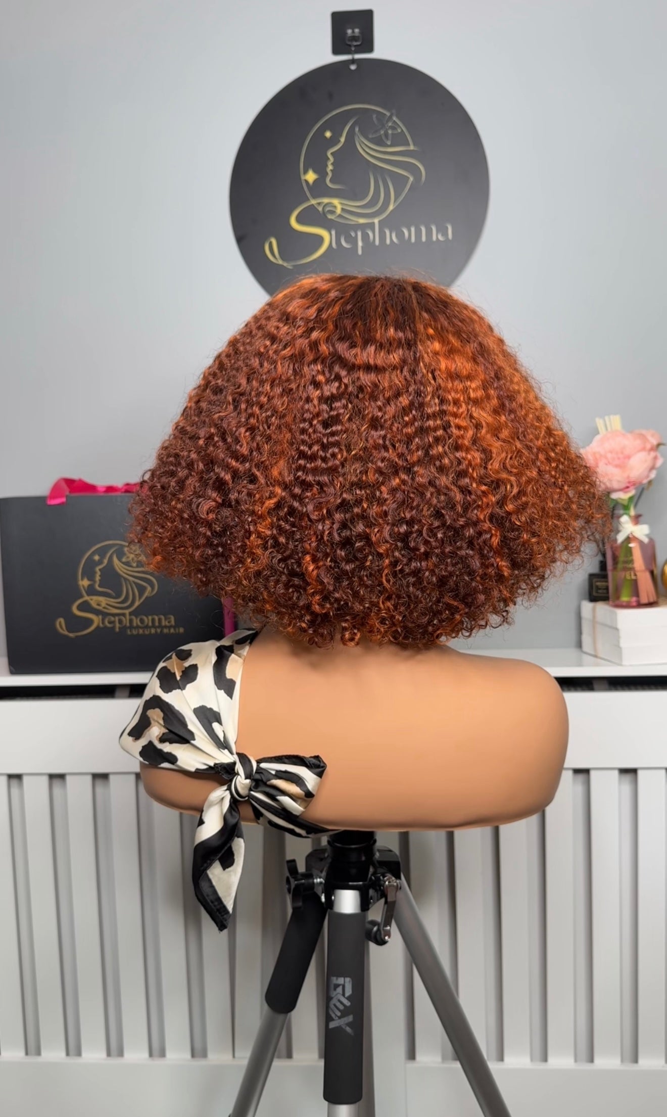 12” Dream Curly Band Wig in Ginger multitone