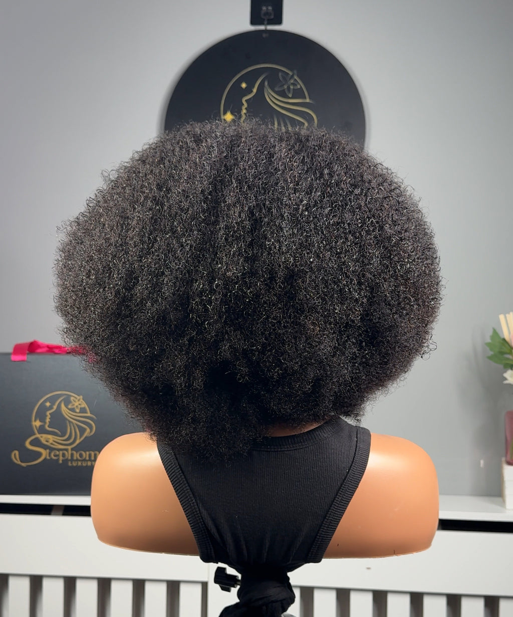 Afro Kinky Curly with 13by4 HD Closure