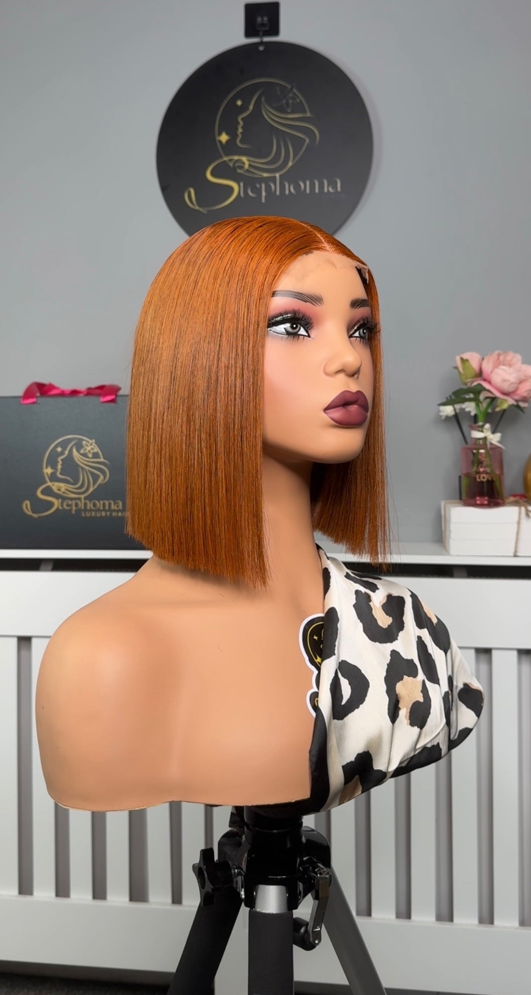 10” Luxe Donor Bone Straight with 2by6 Closure in light Chestnut