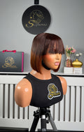 Ombré Luxury Bang Wig with 2by4 Pre-bleached lace closure