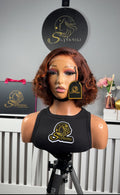 10” Victorian Style 5by5 Closure Virgin Bouncy in Piano Orange