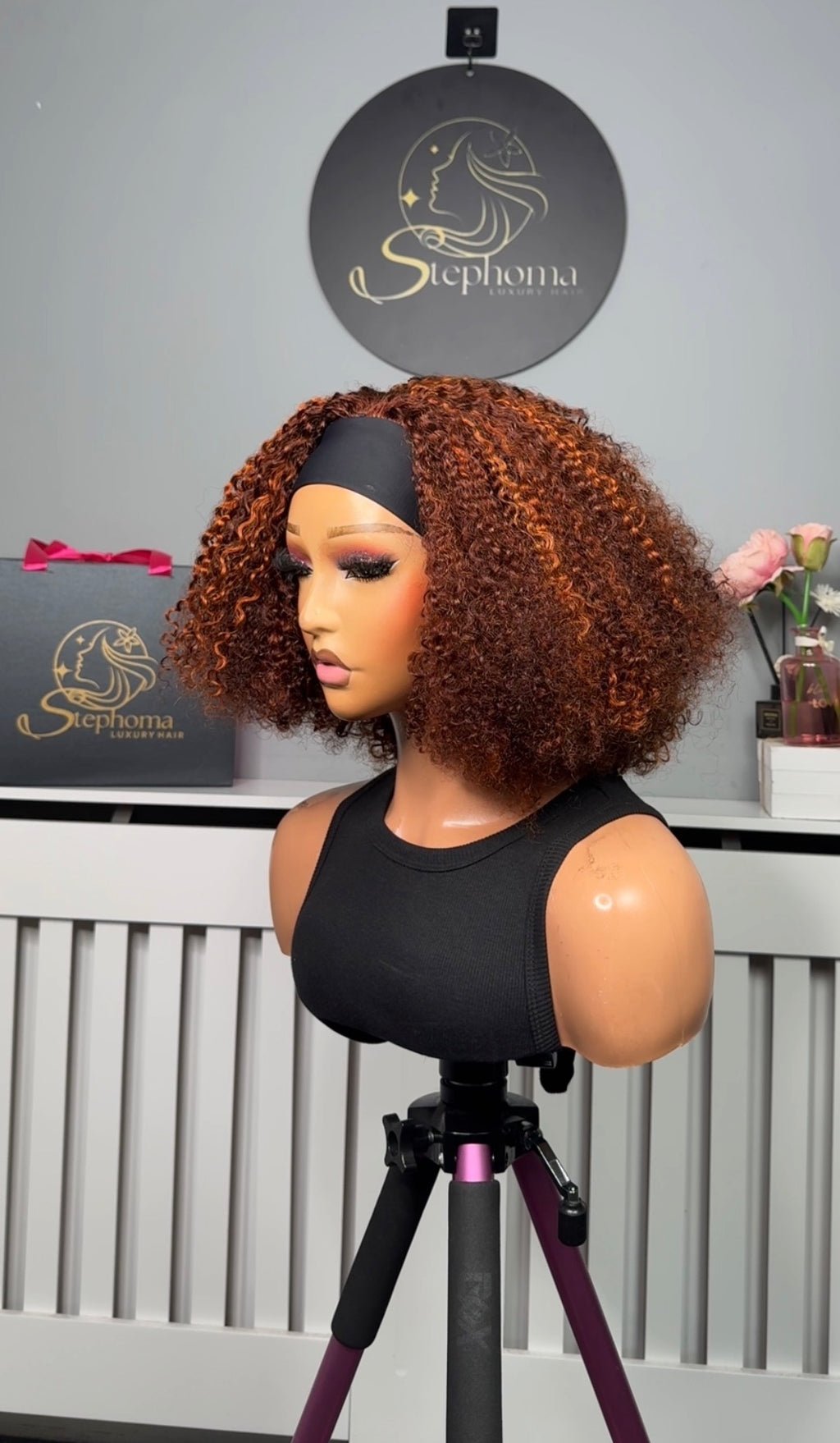Gina Band Wig in Orange Piano