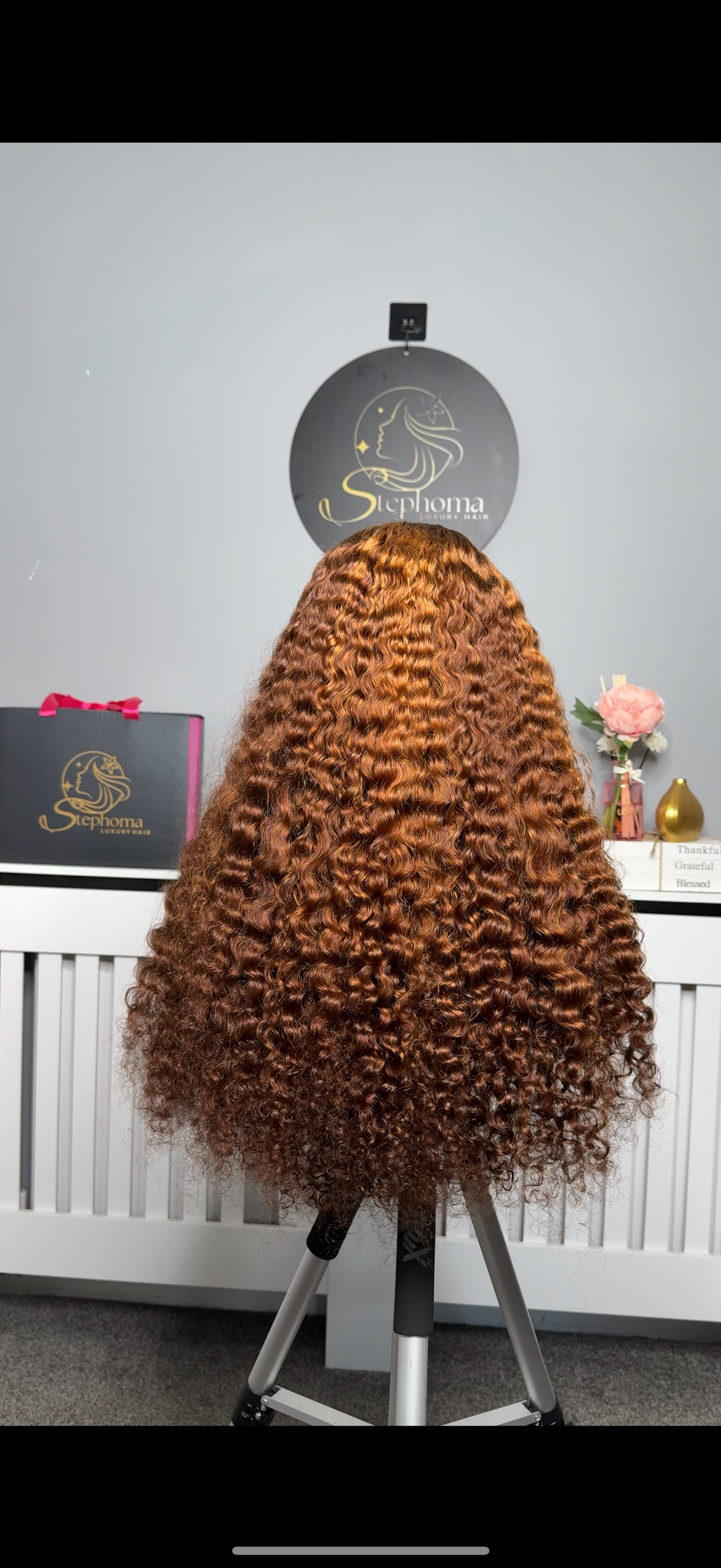 26” Iris Curly with 5by5 Closure in Piano
