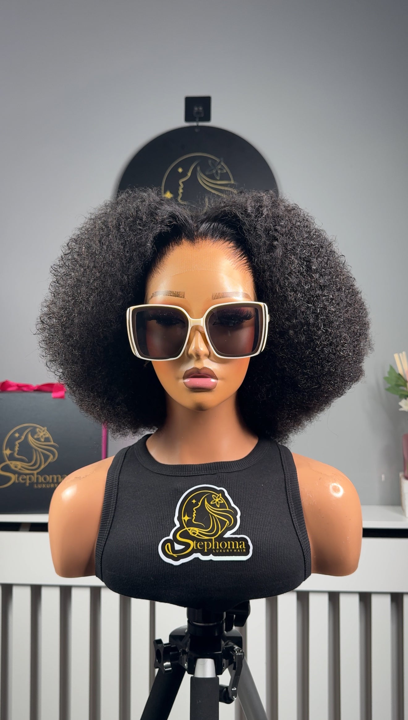 Afro Kinky Curly with 13by4 HD Closure