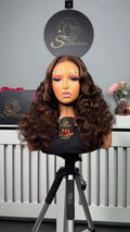 Rosie Wavy Bouncy with 5by5 Closure in Choco Brown