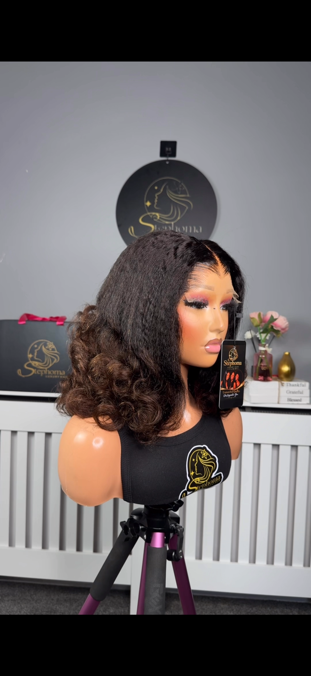 Luxury Kinky with Brown Bouncy Tip