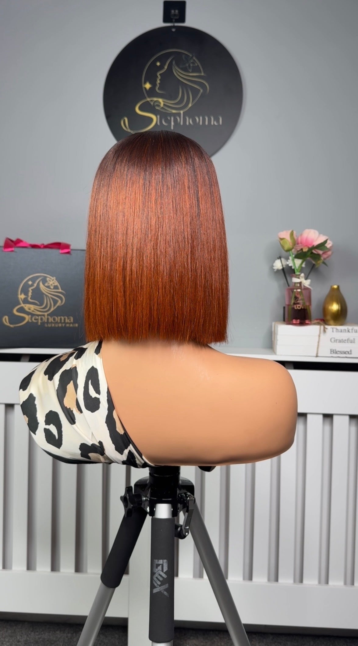 10” Ombre Cajun Luxe Donor Bone Straight with 2by6 Closure