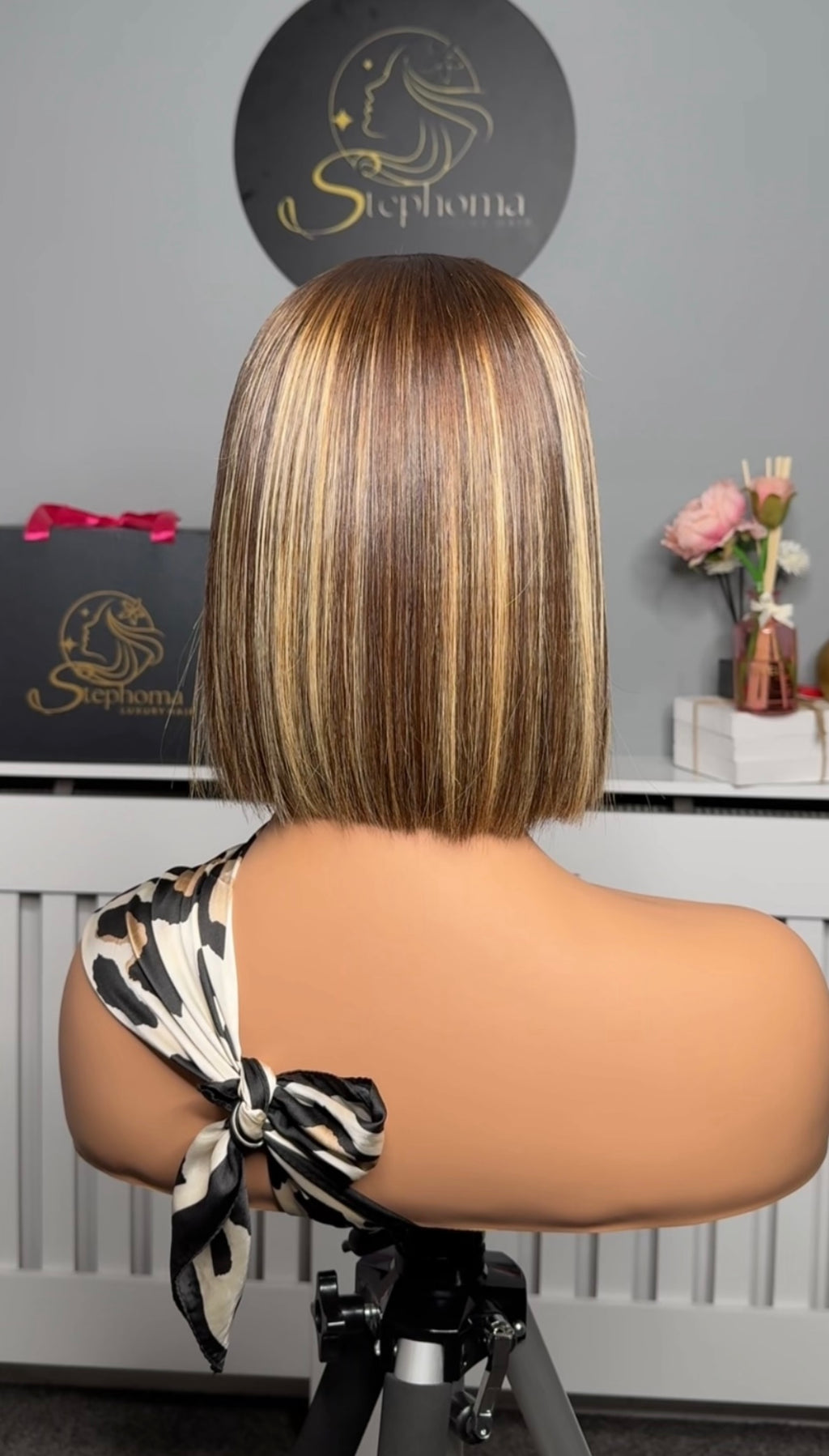 8” Luxe Donor Bone Straight with 2by6 Kim K Closure