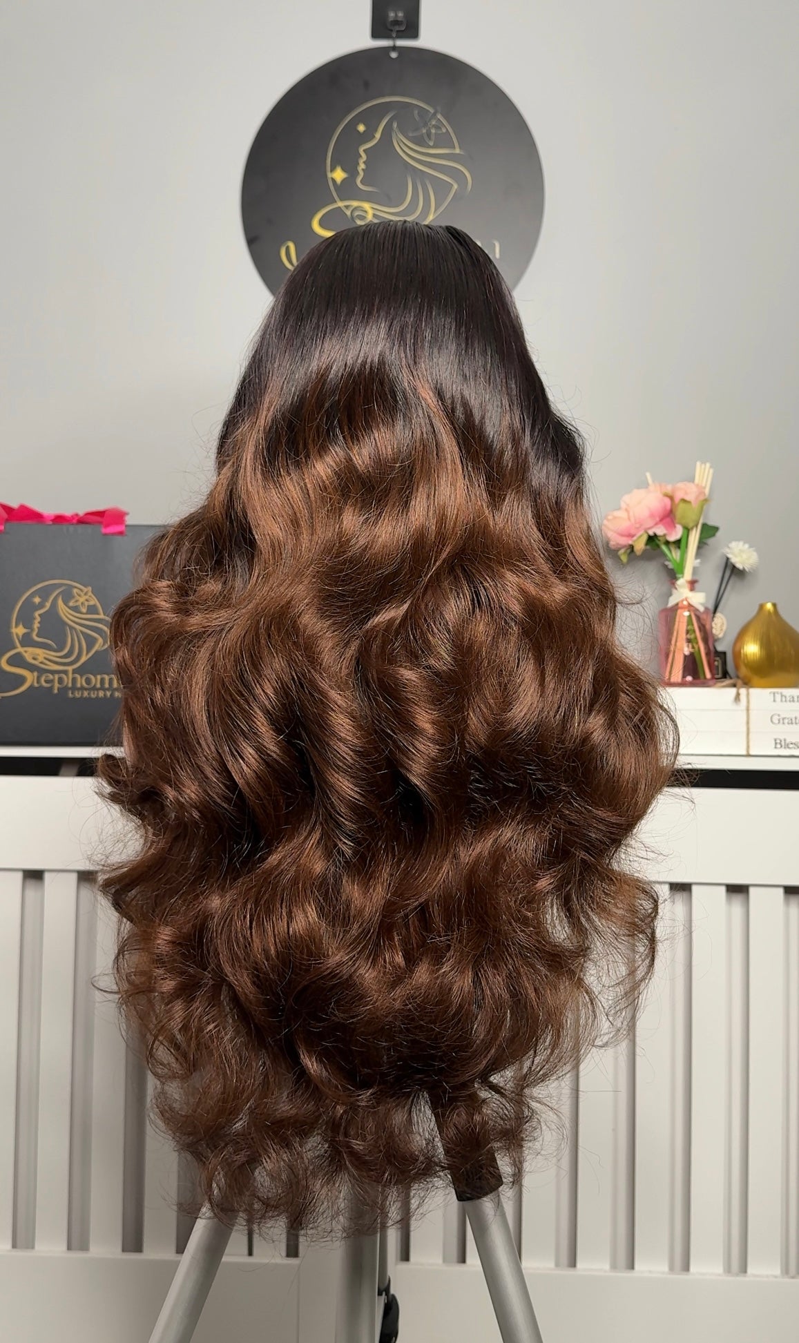 24” Luxe Donor Wavy Bounce with 5by5 Swiss Lace Closure