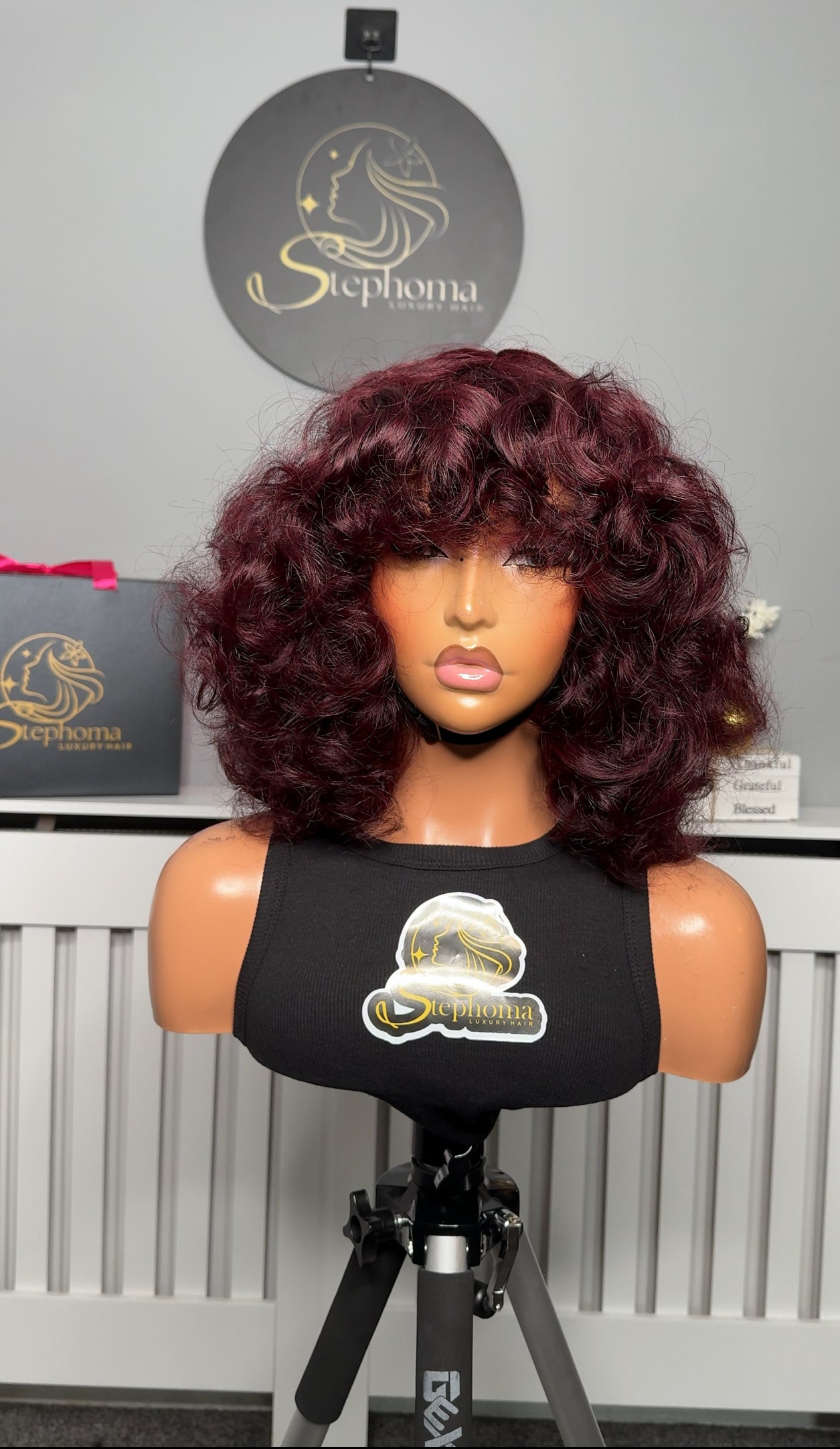 Pro fringe in Burgundy