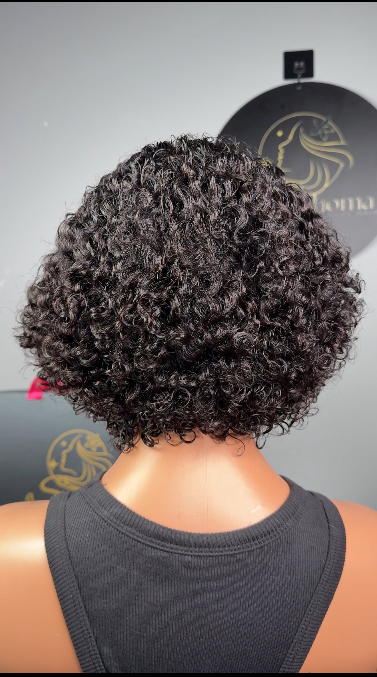8” Curl Crush Wig with 5by5 T closure