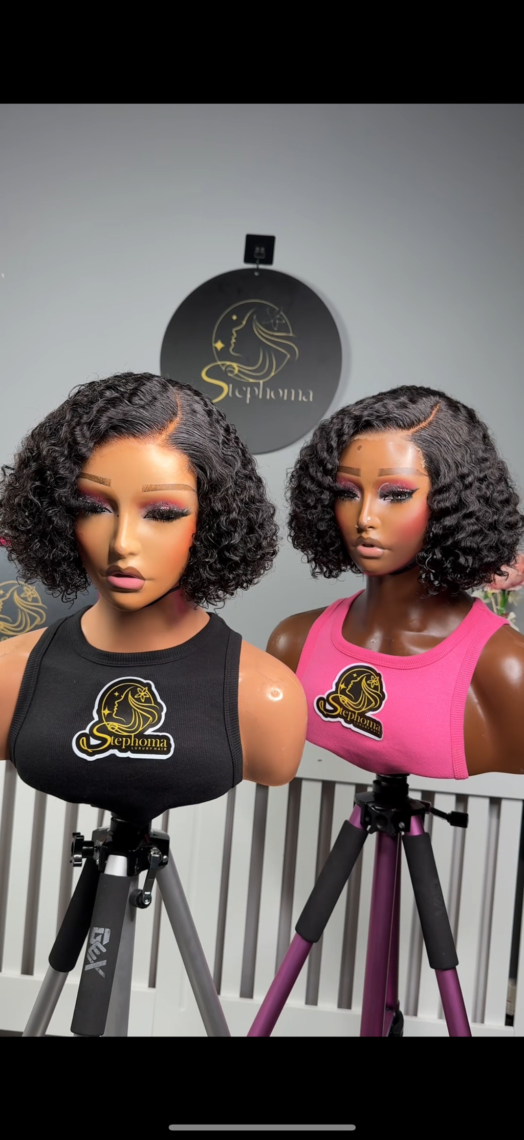 8” Curl Crush Wig with 5by5 T closure