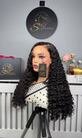 24” Iris Curls paired with 13by4 HD Frontal