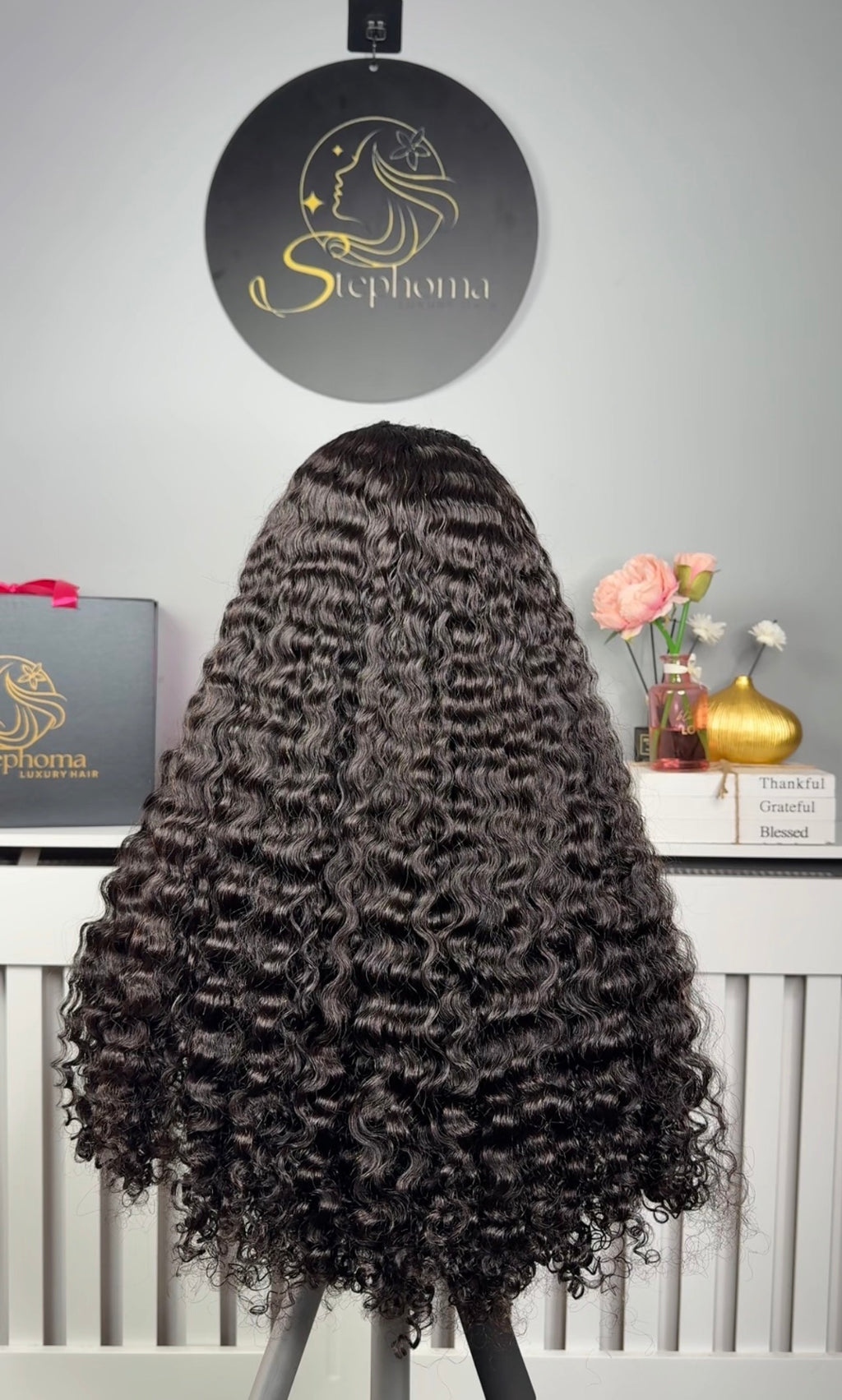 24” Iris Curls paired with 13by4 HD Frontal